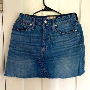 Madewell jean mini skirt